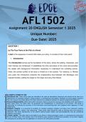 AFL1502 Assignment 20 ENGLISH &lpar;ANSWERS&rpar; Semester 1 2025 - DISTINCTION GUARANTEED