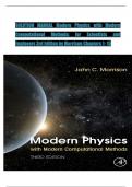 SOLUTION MANUAL Modern Physics with Modern Computational Methods&colon; for Scientists and Engineers 3rd Edition by Morrison Chapters 1- 15