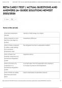 RETA CARO 1 TEST &sol; ACTUAL QUESTIONS AND ANSWERS &lpar;A&plus; GUIDE SOLUTION&rpar; NEWEST 2025&sol;2026