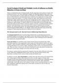 Social-Ecological Model and Multiple Levels of Influence on Health Behavior&colon; A Focus on Sleep
