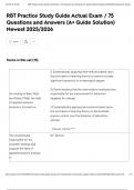 RBT Practice Study Guide Actual Exam &sol; 75 Questions and Answers &lpar;A&plus; Guide Solution&rpar; Newest 2025&sol;2026