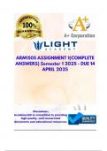 ARM1505 ASSIGNMENT 1(COMPLETE ANSWERS) Semester 1 2025 - DUE 14 APRIL 2025; 100% TRUSTED Complete, solutions and explanations…