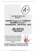 HES4809 Assignment 1 &lpar;COMPLETE ANSWERS&rpar; Semester 1 2025&lpar;854300&rpar;&semi; - DUE 30 May 2025 100&percnt; TRUSTED Complete&comma; trusted solutions and explanation