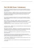 Poli 130 UNC Exam 1 &lpar;Anderson&rpar; Questions With 100&percnt; Correct Answers&period;