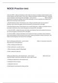 NOCE Practice test questions  and correct verified answers guaranteed success&period;