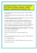 HAZWOPER TRAINING &vert; ACTUAL TEST QUESTIONS  WITH DETAILED VERIFIED ANSWERS &vert; ALREADY  GRADED A&plus;&vert;GUARANTEED SUCCESS&vert;2025-2026 