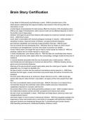 Brain Story Certification QUESTIONS WITH DETAILED VERIFIED ANSWERS &lpar;100&percnt; CORRECT ANSWERS&rpar; &sol;ALREADY GRADED A&plus;