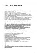 Exam 1 Brain Story MODs QUESTIONS WITH DETAILED VERIFIED ANSWERS &lpar;100&percnt; CORRECT ANSWERS&rpar; &sol;ALREADY GRADED A&plus;