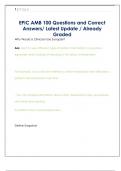 Epic AMB100 Questions and Correct  Answers&sol; Latest Update &sol; Already  Graded 