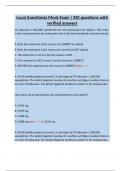 Local Anesthesia Mock Exam &vert;330 questions with verified answers