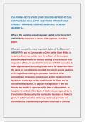 CALIFORNIA BOYS STATE EXAM 2024&sol;2025 NEWEST ACTUAL  COMPLETE 250 REAL EXAM QUESTIONS WITH DETAILED  CORRECT ANSWERS &lpar;VERIFIED ANSWERS&rpar; &sol; ALREADY  GRADED A&plus; 