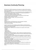 Business Continuity Planning QUESTIONS WITH DETAILED VERIFIED ANSWERS &lpar;100&percnt; CORRECT ANSWERS&rpar; &sol;ALREADY GRADED A&plus;