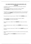 AZ CAREGIVER PRACTICE TEST QUESTIONS AND ANSWERS