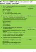 The Associate CET Study Guide questions with verified answers graded A&plus;
