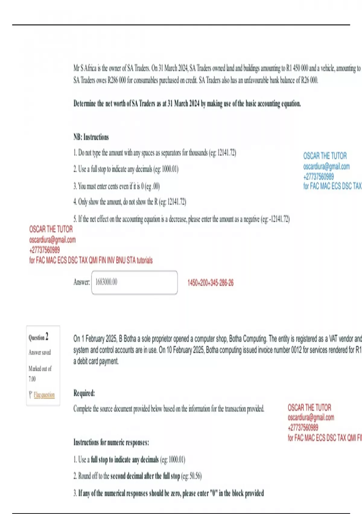 FAC1501 ASSESSMENT 1 SEM 2 2025 EXPECTED QUESTIONS AND ANSWERS+ ...