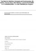 Test Bank for Nutrition&colon; Concepts and Controversies&comma; 5th Edition &ndash; All Chapters