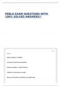 PEBLO EXAM QUESTIONS WITH 100&percnt; SOLVED ANSWERS&excl;&excl;