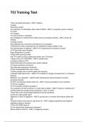 TCI Training Test QUESTIONS WITH DETAILED VERIFIED ANSWERS &lpar;100&percnt; CORRECT ANSWERS&rpar; &sol;ALREADY GRADED A&plus;