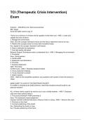 TCI &lpar;Therapeutic Crisis Intervention&rpar; Exam QUESTIONS WITH DETAILED VERIFIED ANSWERS &lpar;100&percnt; CORRECT ANSWERS&rpar; &sol;ALREADY GRADED A&plus;