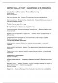 MOTOR SKILLS TEST 1 QUESTIONS AND ANSWERS