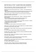 MOTOR SKILLS TEST 1QUESTIONS AND ANSWERS