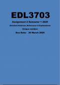 EDL3703 Assignment 2 &lpar;100&percnt; COMPLETE ANSWERS&rpar; Semester 1 2025 - DUE 26 March 2025&period;