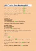 CPSI Practice Exam Questions 2023