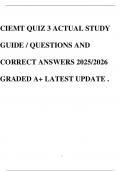CIEMT QUIZ 3 ACTUAL STUDY GUIDE &sol; QUESTIONS AND CORRECT ANSWERS 2025&sol;2026 GRADED A&plus; LATEST UPDATE &period;