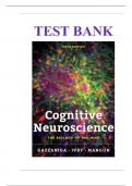  TEST BANK for Cognitive Neuroscience&colon; The Biology of the Mind 5th Edition by Gazzaniga Michael&semi; Richard Ivry and George Mangun&period; Questions and answers graded A&plus; latest 2025&comma;2026