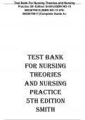 Test Bank for Nursing Theories and Nursing Practice&comma; 5th Edition by Marlaine Smith &ndash; Complete Guide
