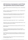 CDC Services Journeyman Level 5 Final Test Questions And Accurate Answers&period;