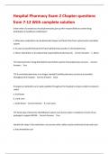 Hospital Pharmacy Exam 2 Chapter questions from 7-12 With complete solution 