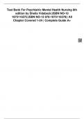 Test Bank for Psychiatric Mental Health Nursing&comma; 8th Edition by Sheila L&period; Videbeck &ndash; Complete Guide