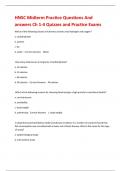 HNSC Midterm Practice Questions And answers Ch 1-4 Quizzes and Practice Exams