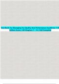 Test Bank for Managing for Quality and Performance Excellence 11th Edition Evans &sol; All Chapters 1 - 14 &sol; Full Complete
