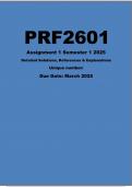 PRF2601 Assignment 1 &lpar;COMPLETE ANSWERS&rpar; Semester 1 2025&period;