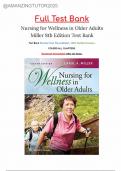 Test Bank - Nursing for Wellness in Older Adults 8th Edition by Carol A Miller&comma; All Chapters Included 1-30&vert;&vert; ISBN&colon; NO 9781496368287 &vert;&vert; Latest Update
