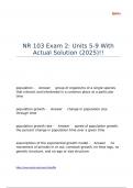 NR 103 Exam 2 Units 5-9 With Actual Solution &lpar;2025&rpar;&excl;&excl;