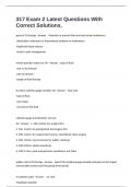 317 Exam 2 Latest Questions With Correct Solutions&period;