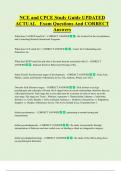 NCE and CPCE Study Guide UPDATED   ACTUAL   Exam Questions And CORRECT  Answers 