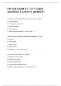 FIN 101 EXAM 1 STUDY GUIDE questions & answers graded A&plus;