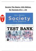 Test Bank - Society the Basics 16th Edition by Macionis&comma; &lpar;Ch 1 to 16 Covered&rpar; > Pdf File <