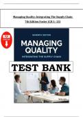 Test Bank For Managing Quality&colon; Integrating the Supply Chain&comma; 7th Edition by Foster&comma; &lpar;Ch 1 to 15 Covered&rpar; > Pdf File <
