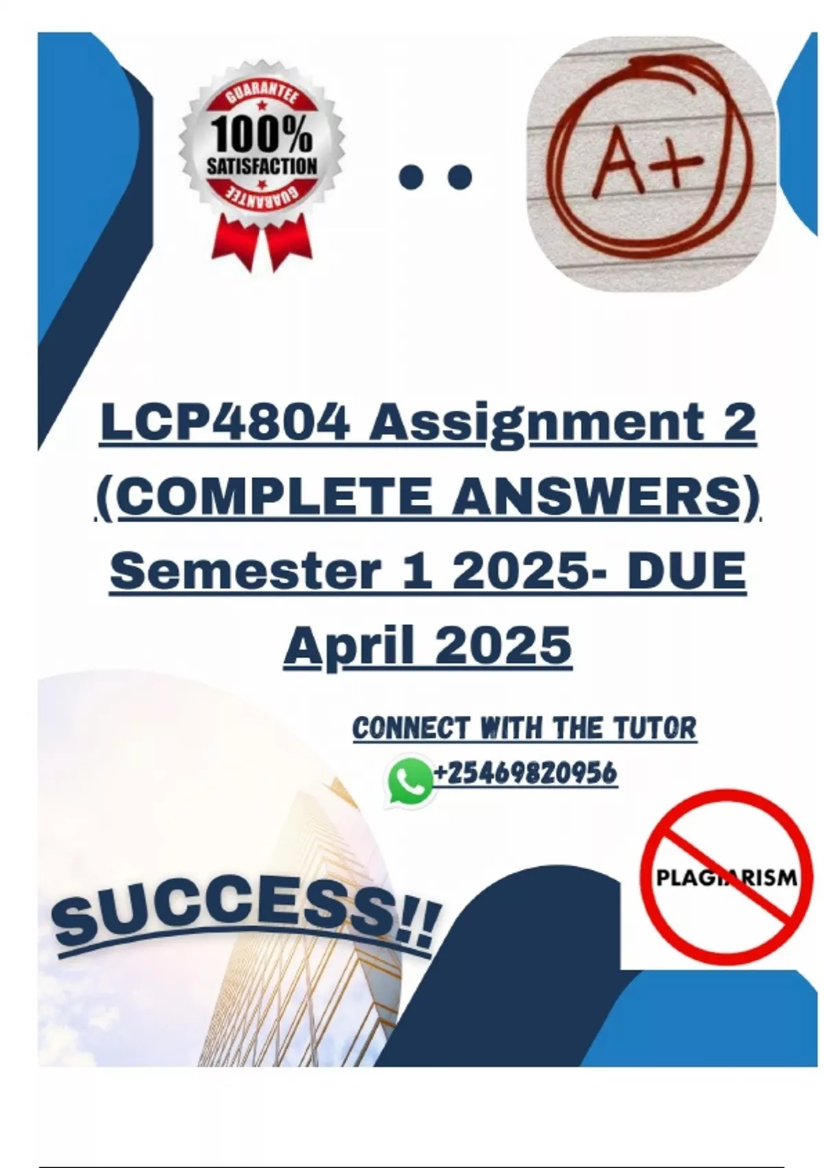 LCP4804 Assignment 2 (COMPLETE ANSWERS) Semester 1 2025- DUE April 2025 ...
