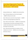 Army Equal Opportunity Program AR  600-20 Ch 6 2024&sol;2025 Exam Questions  and Answers &vert; 100&percnt; Solved 