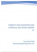 Package Deal for HESI Mobility Test Questions and Complete Solutions Graded A 