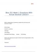 Bios 251 Week 1 Questions With Actual Solution &lpar;2025&rpar;&excl;&excl;