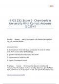 BIOS 251 Exam 2- Chamberlain University With Correct Answers &lpar;2025&rpar;&excl;&excl;