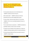 BLAW Test &num;3 2024&sol;2025 Exam  Questions and Verified Answers &vert;  Already Graded A&plus; 