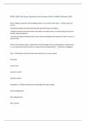 BCOR 2205 Final Exam Questions and Answers With Verified Solutions 2025